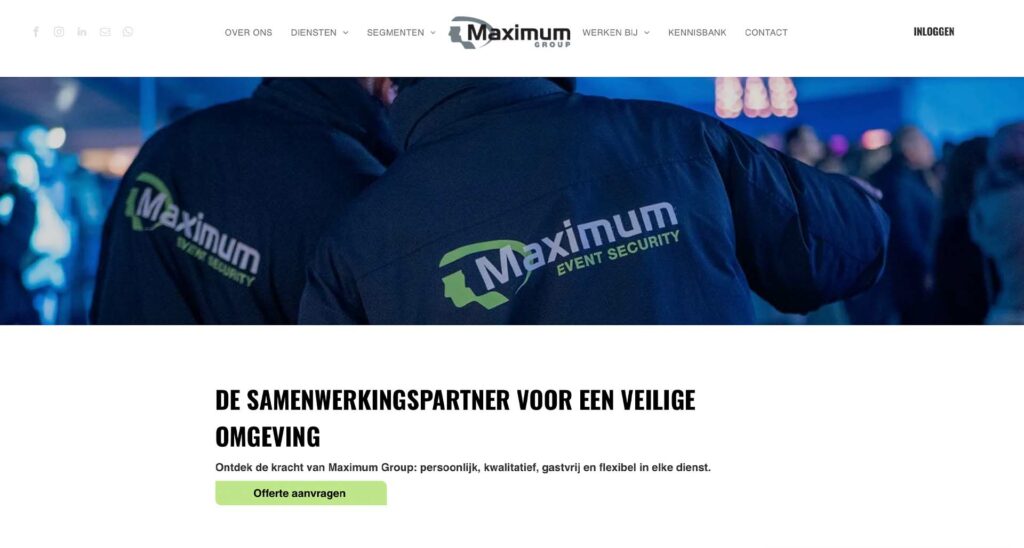 MADE Digital - Maximum Group - partners - websiteoptimalisatie - homepagina
