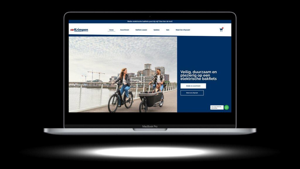 MADE Digital - Bike Totaal Krimpen - mockup - homepage - website