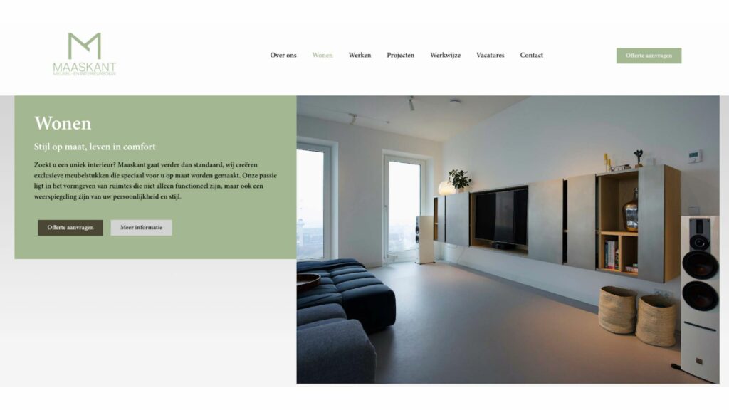MADE Digital - projecten - website - maaskant - meubel- en interieurbouw - dienstenpagina