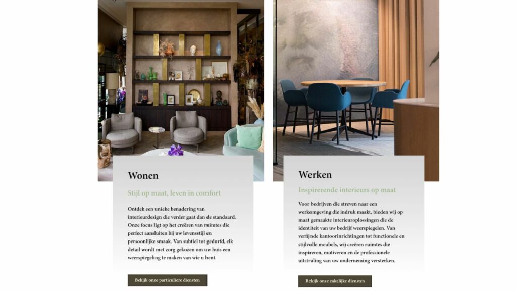 MADE Digital - projecten - website - maaskant - meubel- en interieurbouw - homepage - dienstenpagina